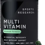 Sports ResearchÂ® Multivitamin w/ 23 Essential Micronutrients 60 Count Advanced Formula featuring CoQ10 Iodine &amp Essent (New)
