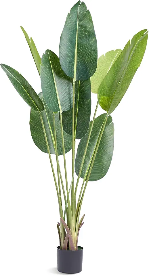 61rlEUCcHiL._AC_UL960_FMwebp_QL65_ VEVOR Artificial Bird of Paradise Tree 5 FT Tall Faux Plant PE Material & Anti-Tip Tilt Protection Low-Maintenance Plan (New) - Image 1