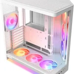 NZXT H6 RGB - Compact Dual-Chamber ATX PC Case - White Dual-chamber ATX case with pre-installed RGB fans and Control Hu (New)