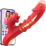Toendi Thrusting for Women G Spot Dildo Rabbit Toy Rose Toy 7 Thrusting Dildo Modes 10 Tongue Licking Vi (New)