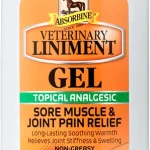 Absorbine Veterinary Liniment Gel 12 oz Bottle Gel Format Menthol Scent Topical Rub Easy to Use Fast Relief Sore Mu (New)