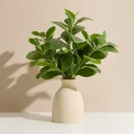16&quot Artificial Eucalyptus Stems Potted Plant Indoor Fake Plants Realistic Greenery with Vase Small Artificial Office De (New)