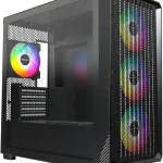 MONTECH X5M Compact Micro ATX PC Case 4 ARGB Fans Mesh Front Black Fits Mini-ITX boards 405mm GPU 360mm radiators (New)
