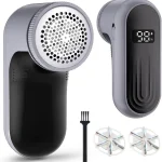 Fabric Shaver Lint Remover for Clothes Sweater Defuzzer with LED Display 6-Leaf Blade Electric Lint Shaver 9000 RPM US (New)