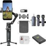 DJI Osmo Mobile 8 Gimbal Stabilizer for Phone Native Tracking with Audio &amp Lighting 360Â° Pan Rotation Extension Rod &amp T (New)