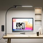Honeywell HJ2 Clip On LED Desk Lamp with Clamp Adjustable Reading Light CRI97 Full Spectrum Eye-Caring Light Clip On C (New)