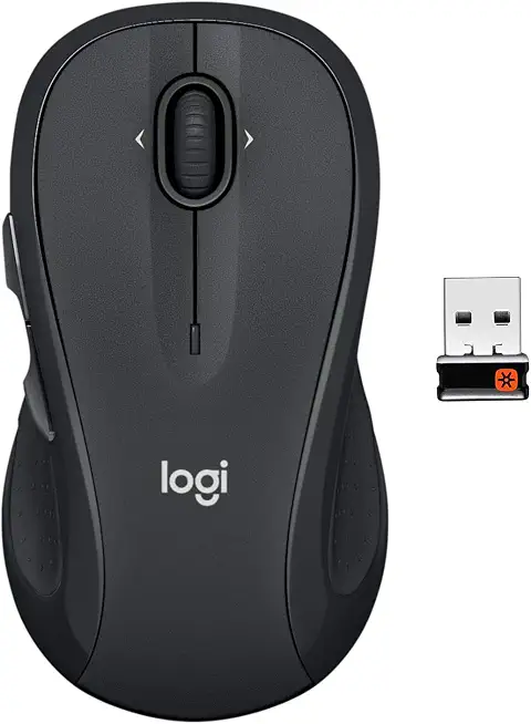 61xgpXecLML._AC_UY654_FMwebp_QL65_ Logitech M510 Full Size Ambidextrous 24 GHz Wireless Mouse 24 GHz USB-A Nano Receiver tilt-to-scroll function 2-year (New) - Image 1