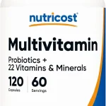 Nutricost Multivitamin with Probiotics 120 Vegetarian Capsules Packed With Vitamins &amp Minerals (New)