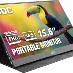 AOC 16&quot Portable Monitor FHD 60Hz USB-C IPS Ultra Slim Smart Cover 16T20 1920Ã—1080 Computer Monitor USB-C Mini HDMI B (New)