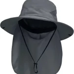 NPJY Sun Fishing Hats with Neck Flap for Men Women UV Sun Protection UV Protection with Neck Flap Foldable &amp Packable fo (New)