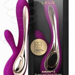 LELO Soraya 2 Rabbit G-Spot and Clitoral Toy Deep Rose This waterproof rabbit delivers simultaneou (New)