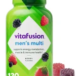 Vitafusion Men's Multivitamin Gummies 120 Gummy Vitamins Yummy Berry Flavor Daily Energy Support for Adults Fruity (New)
