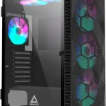 MONTECH X3 Mesh High Airflow ATX Mid-Tower PC Case 6 Fixed RGB Fans Black 305mm GPU Support 240mm Radiator Support S (New)