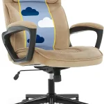 Serta Executive Office Chair Lumbar Support Padded Arms Microfiber Chair Hannah Firm Seat Cushion &amp Body Pillow Ergon (New)