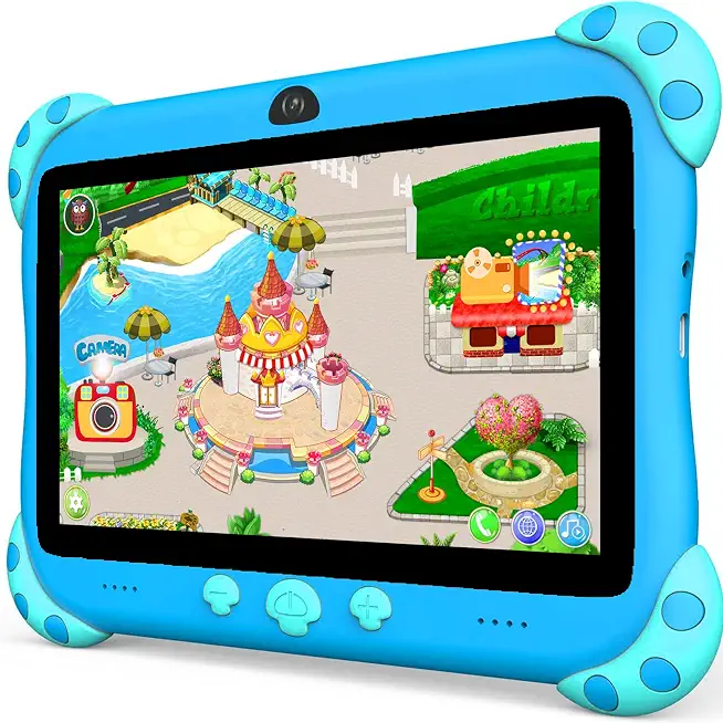71-iL3JMkOL._AC_UY654_FMwebp_QL65_ YINOCHE 7 inch Kids Tablet with Case WiFi Tablets for Kids Android Toddler Tablet 32GB Storage Dual Camera Shockproof (New) - Image 1