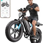 Electric Bike for Adults2000W Peak20&quotx4&quotFat Tire48V Removable Battery 28mph65Miles Range Ebike7-Speed5 Riding Mode (New)