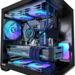Okinos MATX PC Case Top 240mm Radiator Support 5 PCIe Slots for Max GPU Cooling Extra Space for 160mm PSU &amp Easy Cable (New)