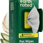 Earth Rated Dog Wipes for Paws &amp Butt Deodorizing Unscented 100ct Hypoallergenic 3-in-1 Cleaning and Hydrating for (New)