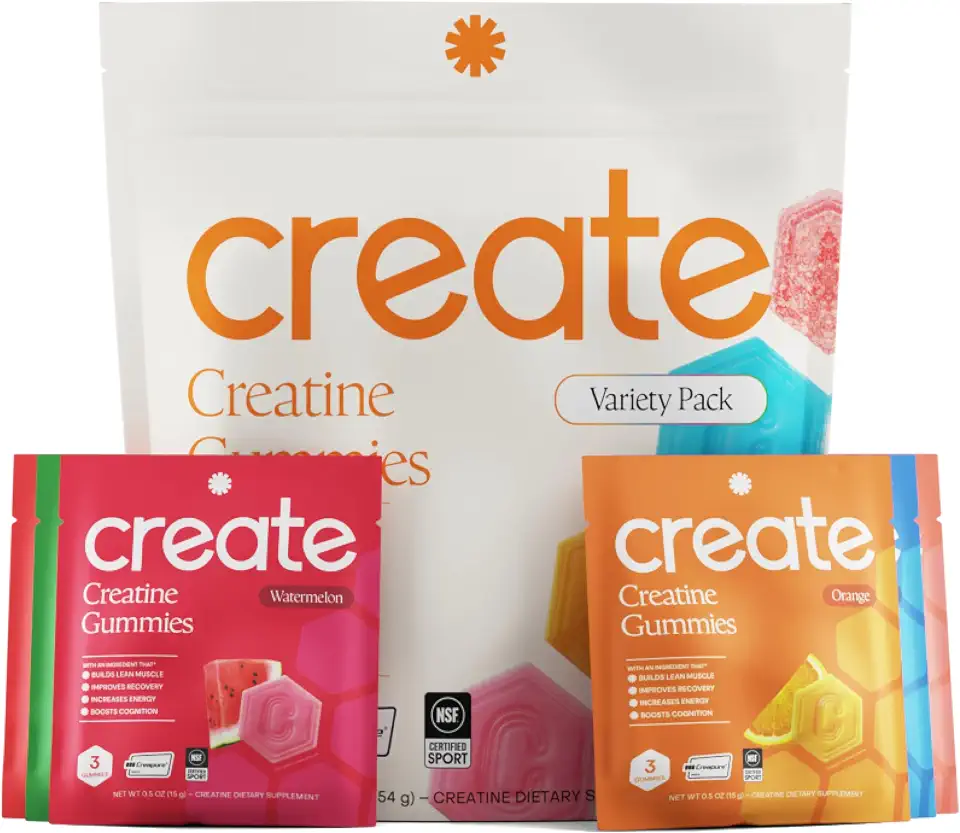 71-uhbYTjFL._AC_UL960_FMwebp_QL65_ Create Creatine Monohydrate Gummies 30 Single-Serve Packs Variety Pack For Women and Men NSF Certified for Sport Thi (New) - Image 1