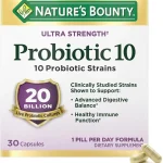 Nature's Bounty Probiotic 10 Daily Probiotic Supplement 30 Capsules For Digestive Immune and Upper Respiratory Suppor (New)