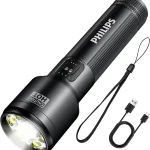 PHILIPS SFL2152 Rechargeable EDC Tactical Flashlight1900 Lumens Aluminium Portable Pocket Light with 15 Modes Triple L (New)