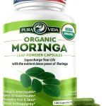 PURA VIDA MORINGA Organic Moringa Capsules Pure Moringa Leaf Powder Single Origin for Energy Metabolism &amp Immune Suppor (New)