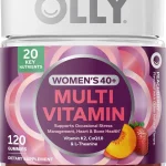 OLLY Women's 40 Multi Gummies K2 CoQ10 Peach Berry - 120 Count Women's Wellness Support A Multitasking Blend of Vit (New)