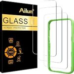 Ailun 3 Pack Screen Protector for iPhone 17 / iPhone 16 Pro Tempered Glass 6.3 inchInstallation Frame Dynamic Island (New)