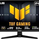 ASUS TUF Gaming VG259QMR5A 25 Inch 1080p 310Hz G-SYNC Gaming Monitor FreeSync Premium ELMB Sync Gaming AI G-SYNC Comp (New)