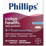 Phillips' Colon Health Daily Probiotic Capsules 4-in-1 Symptom Defense to Help Defend Against Occasional Gas Bloating C (New)