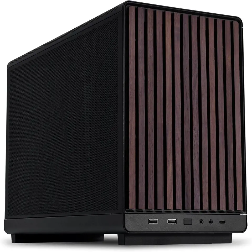 712mtAGWfaL._AC_UL960_FMwebp_QL65_ Lian Li A3-mATX PC Case 415mm GPU 360 AIO Wood Black Mesh A3X-WD No Fans Included Supports 360mm AIO Modularity D (New) - Image 1