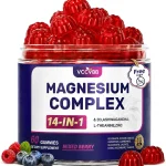 Magnesium Glycinate Gummies 500mg Sugar Free 14-in-1 Adults &amp Kids With Ashwagandha L-Theanine Zinc &amp Vitamin D3 to (New)