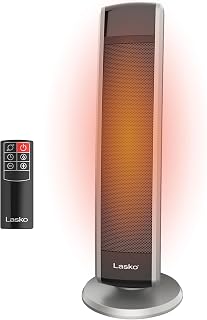 713gszpdTaL._AC_UL320_ Lasko 29" Ceramic Tower Space Heater with Remote Control Black 5586 1500W Widespread Oscillation 2 Heat Settings (New) - Image 1