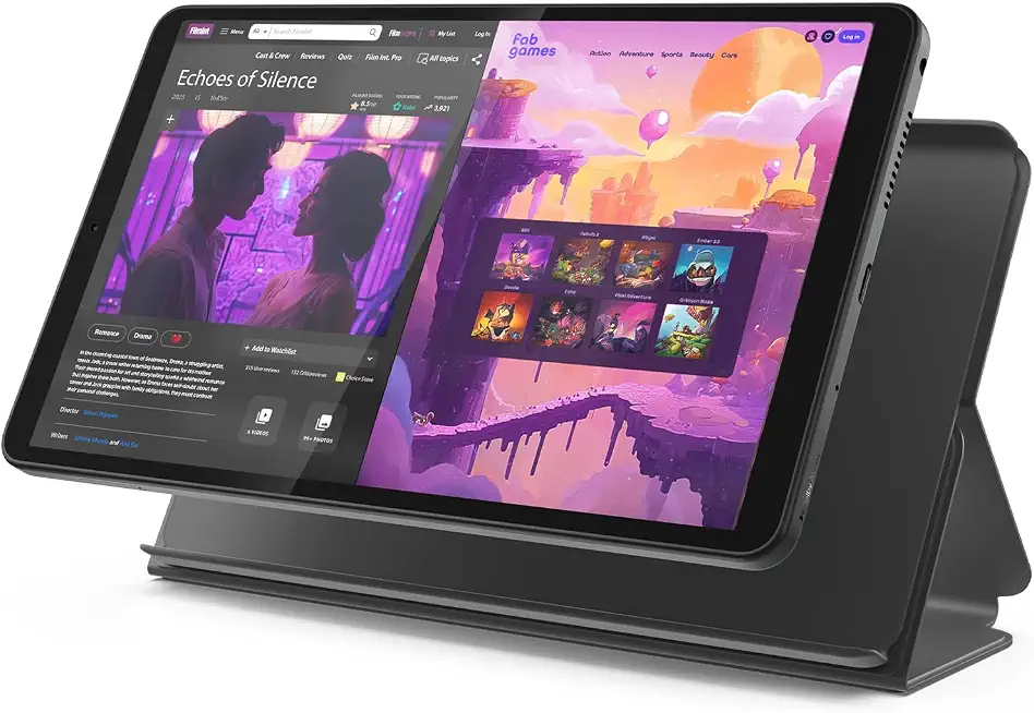 713r2sAaC-L._AC_UY654_FMwebp_QL65_ Lenovo Tab One - Lightweight Tablet - up to 125 Hours of YouTube Streaming - 87" HD Display - 4 GB Memory - 64 GB Storag (New) - Image 1