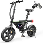 Foldable Electric Bike for Adults &amp Teens 1000W Peak Motor 14&quot Tire Ebike Up to 25 Miles Range One-Lever Micro-Fold A (New)