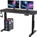 FLEXISPOT 55" RGB Electric Gaming Standing Desk Magnetic Metal Desktop Dual Motor Height Adjustable Sit Stand Desk Int (New)