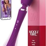 MOOLIGIRL WandDouble-Ended Dildo Toy for Women Purple 9+9 Vibration Modes Full Size App Control & (New)