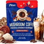 Itiban Mushroom Coffee 12 Mushrooms Powder Blend Ashwagandha Lion's Mane Chaga and Probiotics Mushrooms Instant Coffee (New)