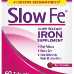 Slow Fe 45mg Iron Supplement for Iron Deficiency Slow Release 60 Tablets Easy to Swallow High Potency Gentle on Your (New)