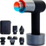 Sharper Image Powerboost Pro Heat &amp Cold Therapy Deep Tissue Massage Gun Full Body Shoulder &amp Back Pain Relief Athlete (New)