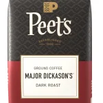 Peet's Coffee Ground Coffee Dark Roast Major Dickason's Blend 18 Ounces (New)