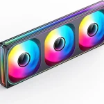 JONSBO ZB-360B PC Case Fan Silent Computer Fan with Axis &amp 4-Sides Infinity Mirror All-in-One Single Frame Unit with3x1 (New)