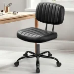 DUMOS Home Office Chair Ergonomic Computer Desk Chair Lumbar Support Armless Height Adjustable PU Leather 360 Swivel (New)