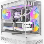 Antec C2M ARGB Micro ATX PC Case 3 PWM ARGB Fans Included White 3 ARGB PWM Fans Compact Design Panoramic Tempered G (New)
