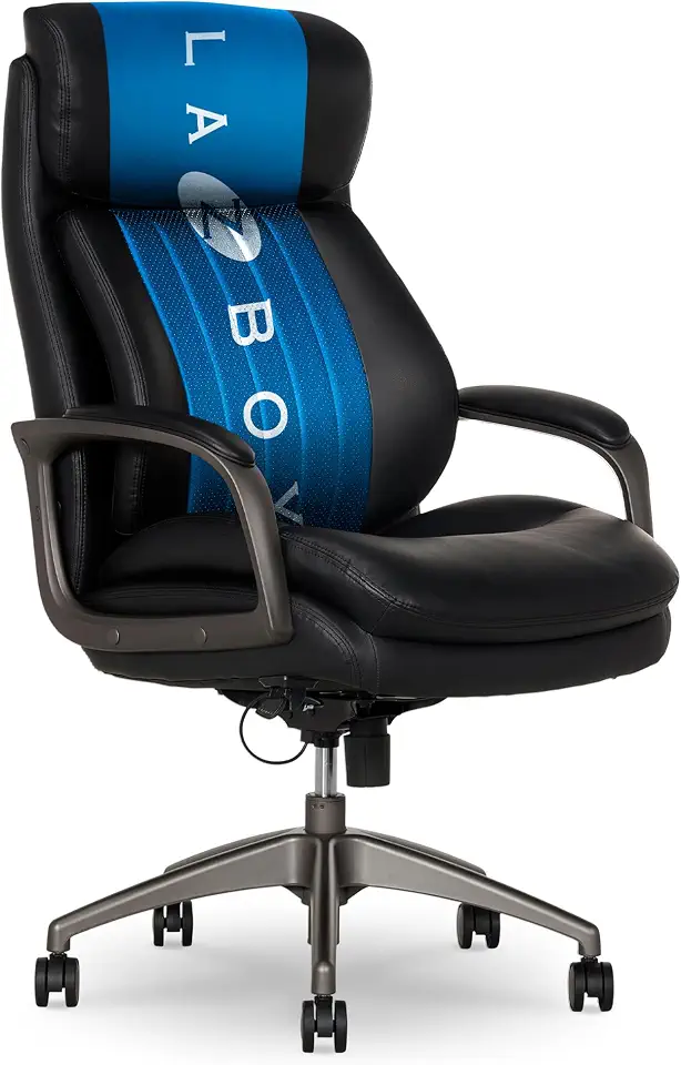 716hSVZGh-L._AC_UL960_FMwebp_QL65_ La-Z-Boy High-Back Ergonomic Office Chair AIR Lumbar Support Leather Chair Nova 350lb Capacity Executive Task Chair P (New) - Image 1