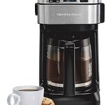 Hamilton Beach FrontFill 12 Cup Programmable Drip Coffee Maker Regular Bold Brew Options Auto Pause and Pour Glass (New)