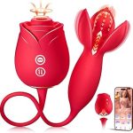 MOOLIGIRL Rose Toy Couple Toys for Women Detachable Sucking Blooming Thrusting Dildo 10 Modes A (New)