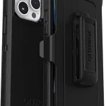 OtterBox iPhone 14 Pro Max ONLY Defender Series Case - BLACK Rugged &amp Durable with Port Protection Includes Holster (New)