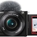 Sony ZV-E10 APS-C Mirrorless Camera with 16-50mm Lens Black 24.2MP Aps-C UHD 4k30p 3.0 Side Flip-Out Touchscreen 16-5 (New)