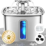 Veken Innovation Award Winner Stainless Steel Cat Water Fountain 108oz C1 Automatic Pet Fountain Dog Water Dispenser w (New)